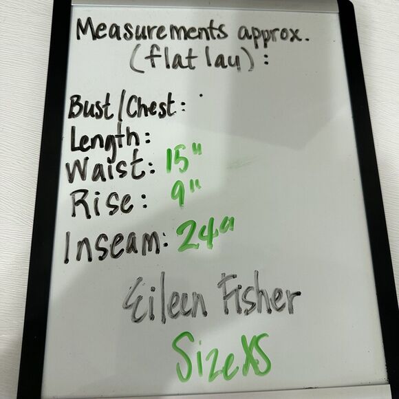 Eileen Fisher Pants Women Size XS Blue Washed Organic Cotton Tencel Twill Crop - Picture 9 of 9